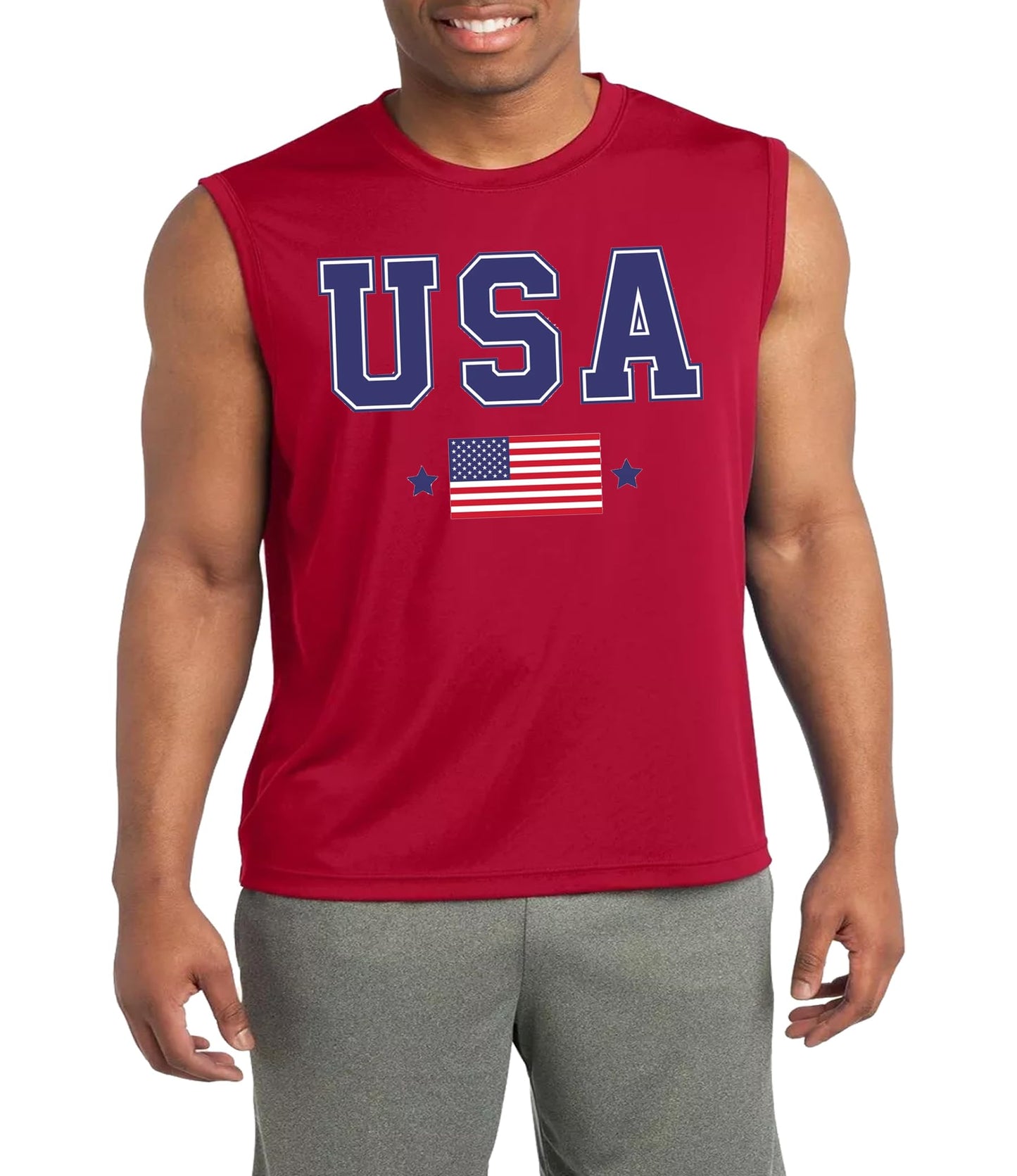 4th of July Shirts Mens Muscle Tank Top 1776 Sleeveless Graphic Gym Workout American Flag Shirt