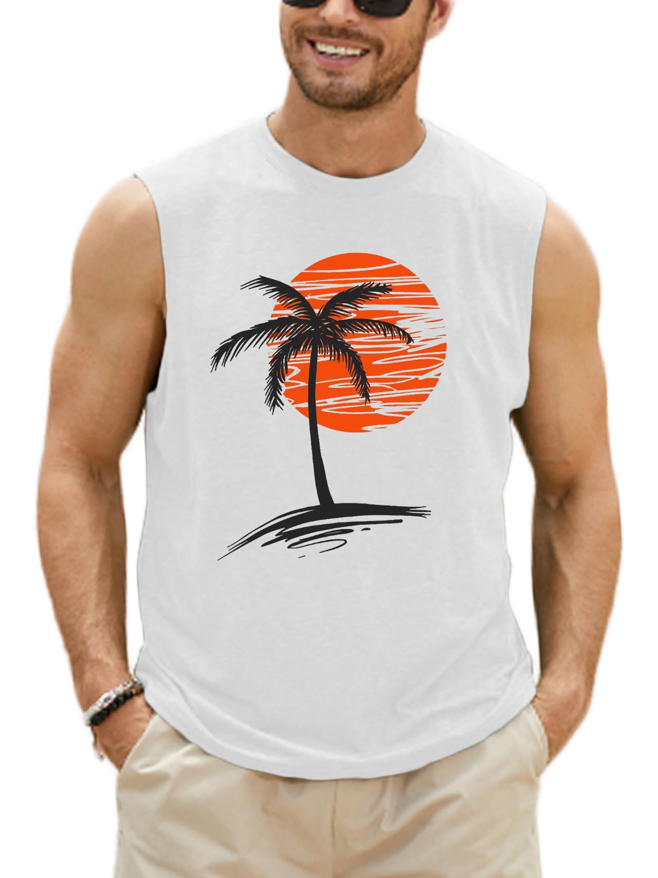 4th of July Shirts Mens Muscle Tank Top 1776 Sleeveless Graphic Gym Workout American Flag Shirt