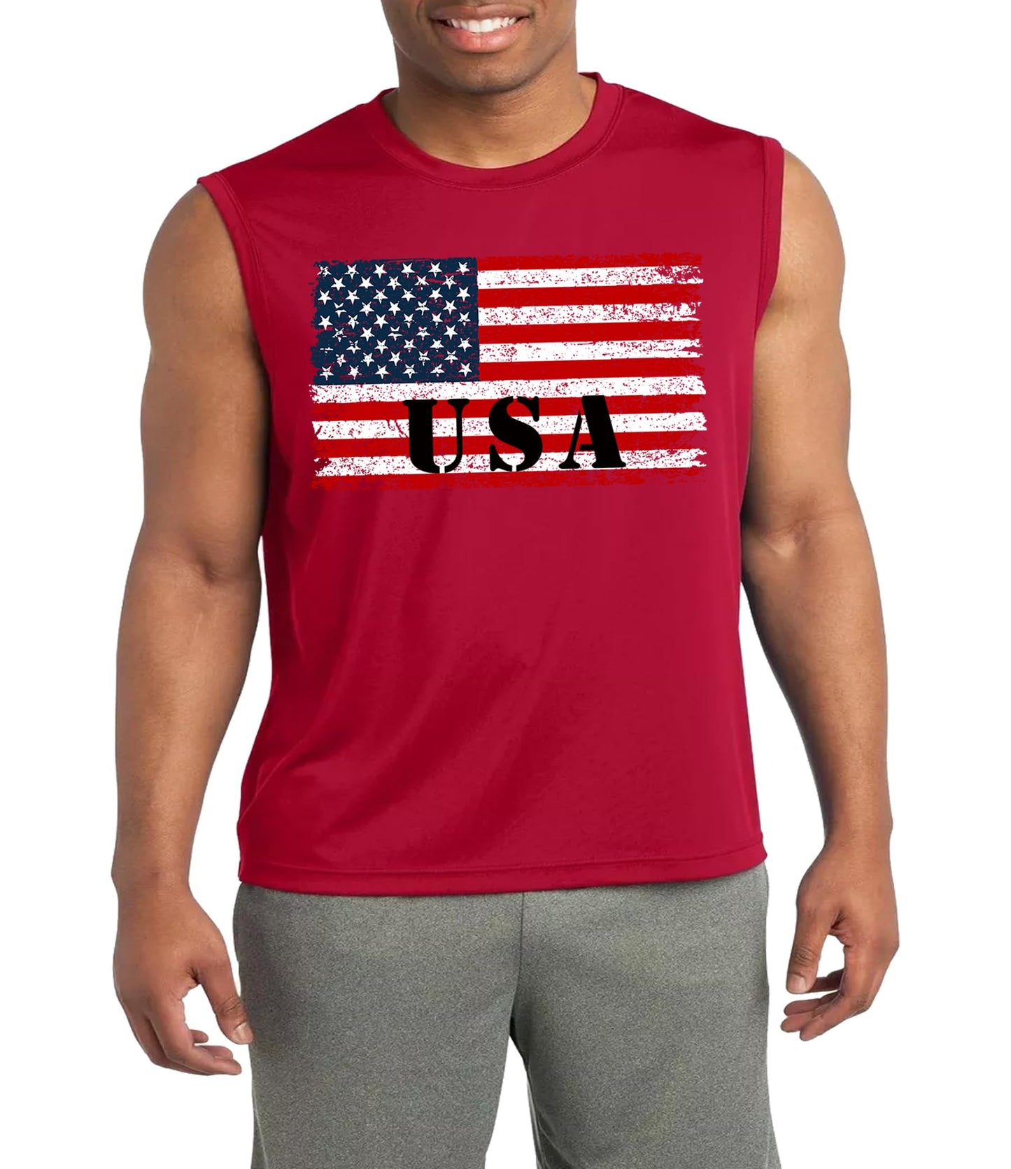 4th of July Shirts Mens Muscle Tank Top 1776 Sleeveless Graphic Gym Workout American Flag Shirt